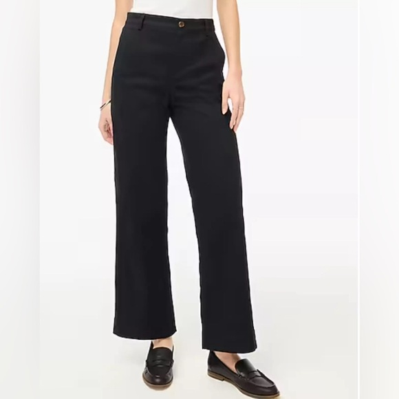 J Crew Wide Leg Sailor Chino black Women’s Size 6 NWT - Picture 1 of 10